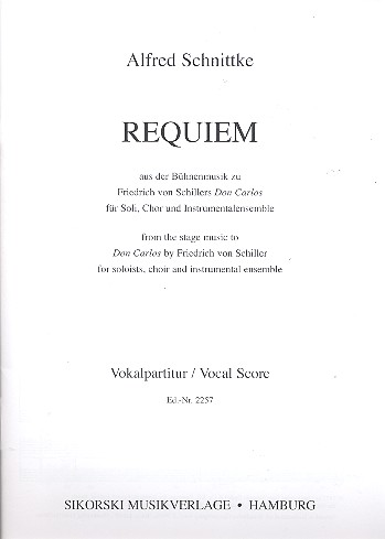 Requiem für Soli, Chor und&nbsp;&nbsp;Instrumente&nbsp;&nbsp;Vokalpartitur