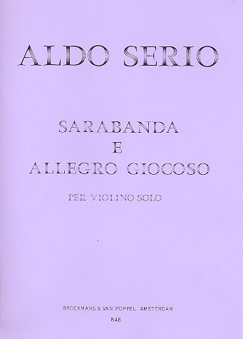 Sarabanda e allegro giocoso  per violino solo  