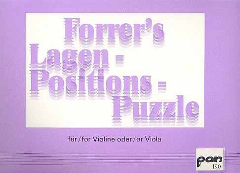 Forrer's Lagen - Positions - Puzzle&nbsp;&nbsp;für Violine oder Viola&nbsp;&nbsp;