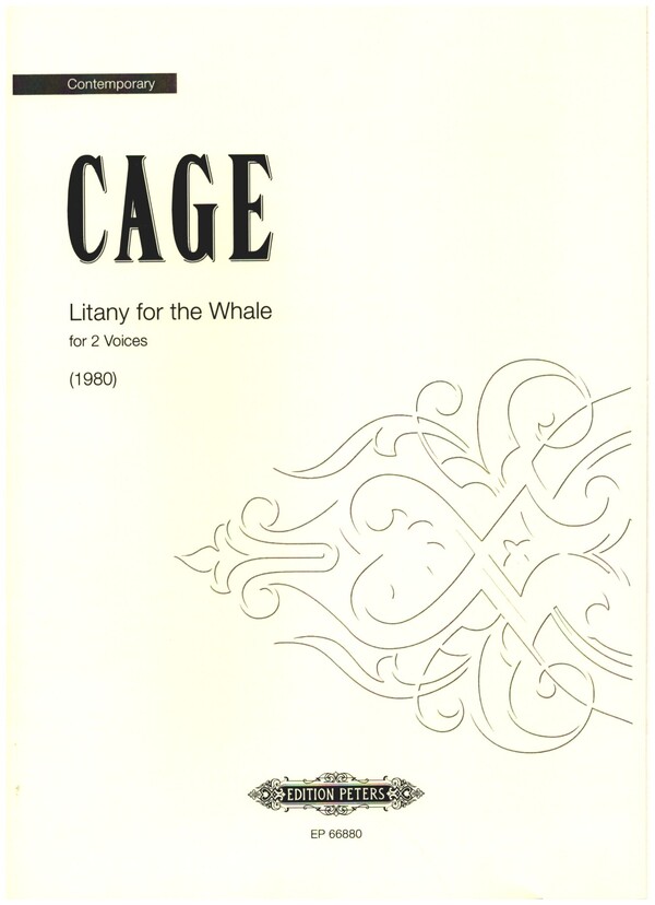 Litany for the Whale  for 2 voices  