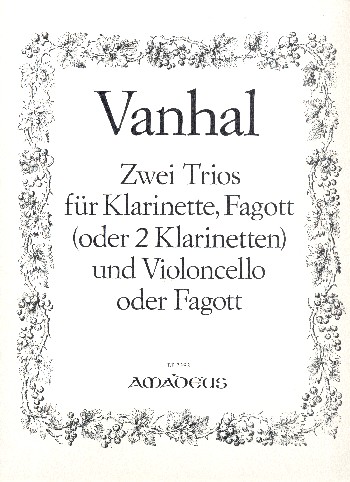 2 Trios op.18,4-5 für Klarinette,  Fagott (2 Klarinetten) und Violoncello  Stimmen