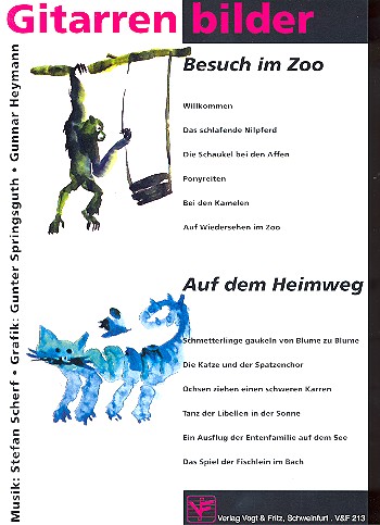Gitarrenbilder: Besuch im Zoo  und  auf dem Heimweg  für Gitarre  