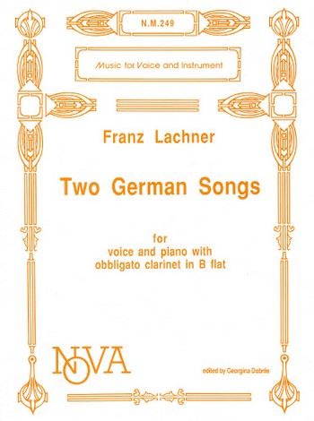 2 GERMAN SONGS FOR VOICE AND  PIANO WITH OBBLIG. CLARINET B FLAT  