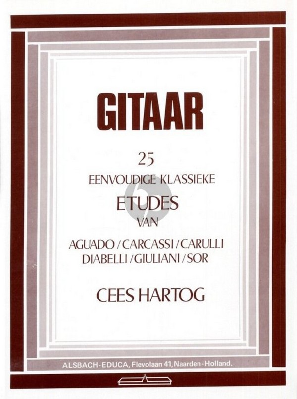 25 eenvoudige Klassieke Etudes&nbsp;&nbsp;voor gitaar&nbsp;&nbsp;