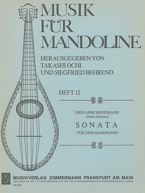 SONATA FUER 2 MANDOLINEN&nbsp;&nbsp;MUSIK FUER MANDOLINE, HEFT 12&nbsp;&nbsp;OCHI, TAKASHI, ED.