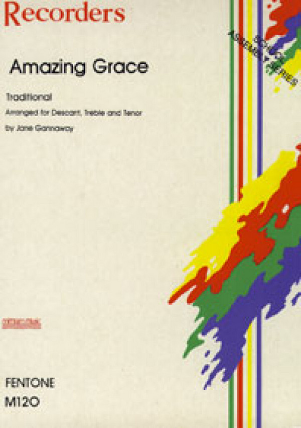 Amazing Grace  for 9 recorders (SSSAAATTT) and piano  score and parts
