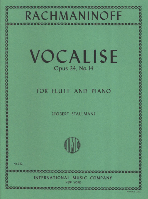 Vocalise op.34,14  for flute and piano  