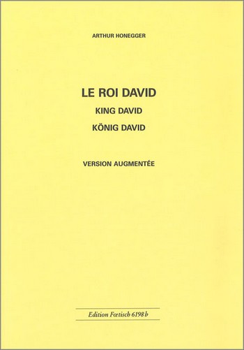 Le roi David Version  augmentée (Orchester)  Studienpartitur