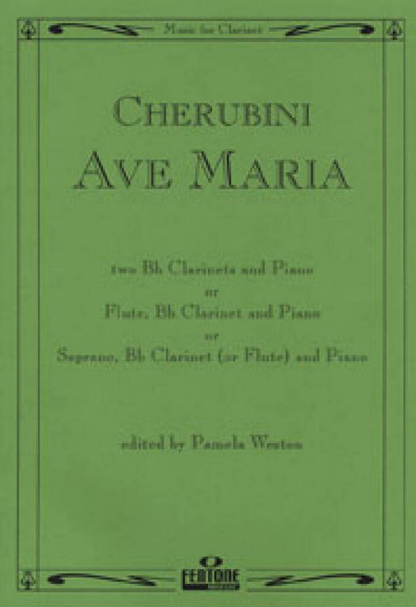 Ave Maria  for 2 clarinets (flute and clarinet) and  piano  