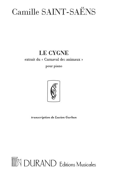 Le cygne &nbsp;&nbsp;pour piano&nbsp;&nbsp;