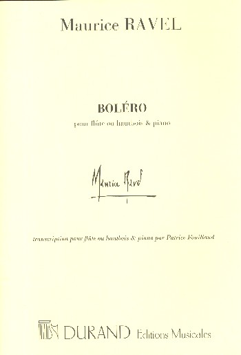 Bolero pour flute (hautbois) et piano&nbsp;&nbsp;&nbsp;&nbsp;