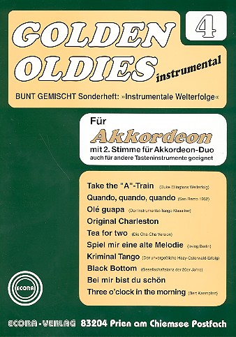 Golden Oldies Band 4   für Akkordeon (Solo, Duo oder andere Tasteninstrumente)  