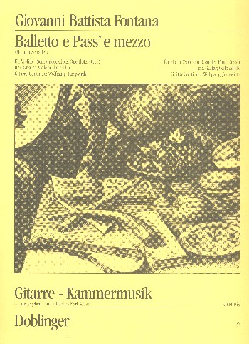 Balletto e pass' e mezzo  für Violine, Violoncello und Gitarre  