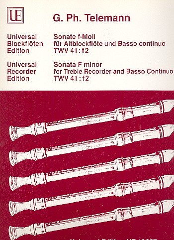 Sonate f-Moll TWV41:F2&nbsp;&nbsp;für Altblockflöte und Bc&nbsp;&nbsp;
