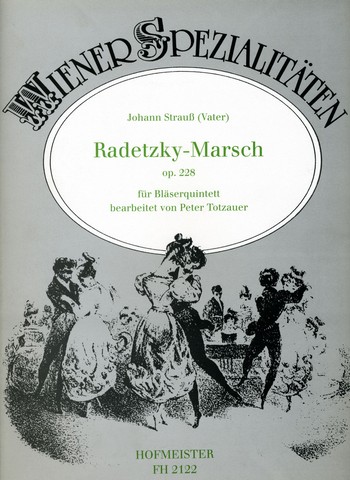 Radetzky-Marsch op.228 für Flöte, Oboe,  Klarinette, Horn und Fagott  