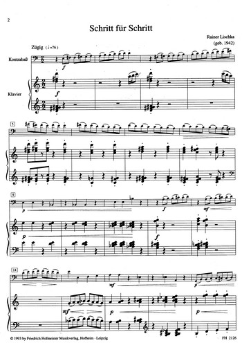 4 kurzweilige Stücke für  Kontrabass und Klavier  