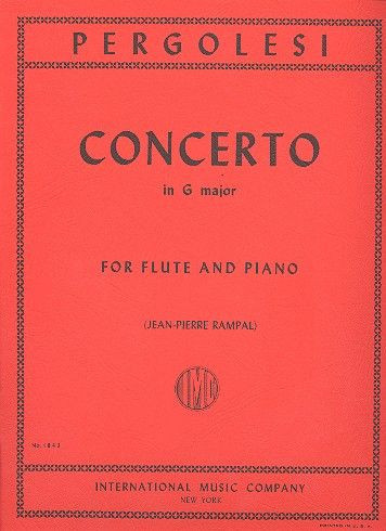 Concerto G major  for flute and piano  