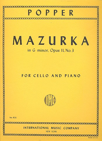 Mazurka g minor op.11,3  for cello and piano  