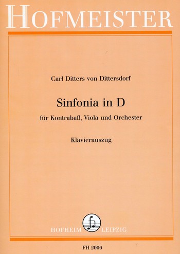 Sinfonia concertante D-Dur für Viola  Kontrabass und Orchester  für Viola, Kontrabass und Klavier