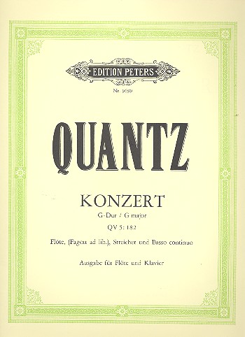 Konzert G-Dur für Flöte, Streicher und Bc  für Flöte und Klavier  