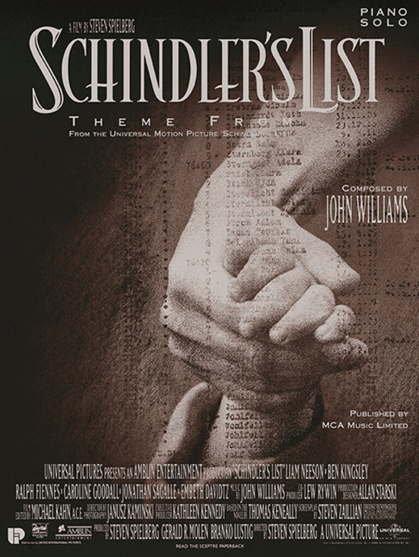 Schindlers Liste: Einzelausgabe&nbsp;&nbsp;für Piano solo&nbsp;&nbsp;
