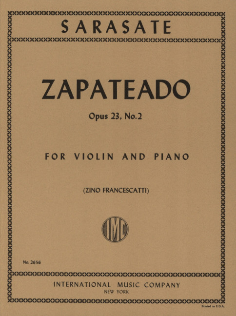 Zapateado op.23,2&nbsp;&nbsp;for violin and piano&nbsp;&nbsp;