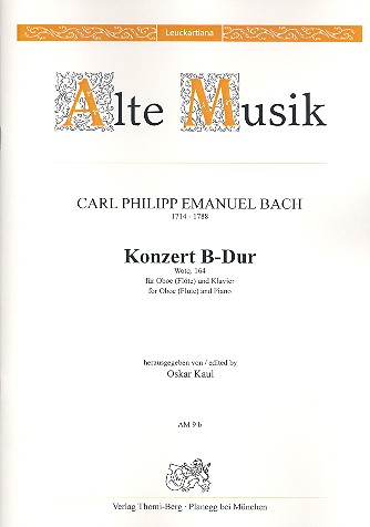 Konzert B-Dur Wq164  für Oboe (Flöte) und Klavier  