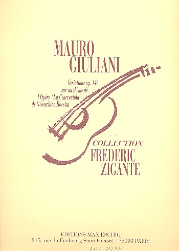 Variations op.146 sur un thème de&nbsp;&nbsp;l'opera La Cenerentola de Rossini&nbsp;&nbsp;pour guitare