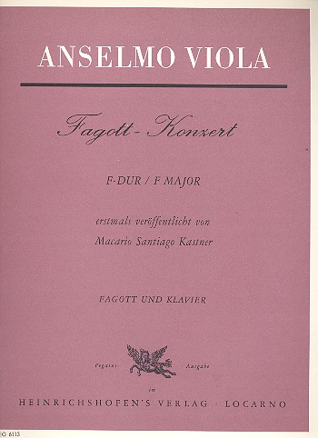 Konzert F-Dur für Fagott&nbsp;&nbsp;und Klavier&nbsp;&nbsp;
