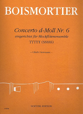 Concerto d-Moll Nr. 6  für Blockflötenensemble (TTTTT)  Partitur und Stimmen