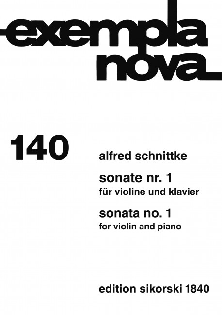 Sonate Nr.1&nbsp;&nbsp;für Violine und Klavier&nbsp;&nbsp;