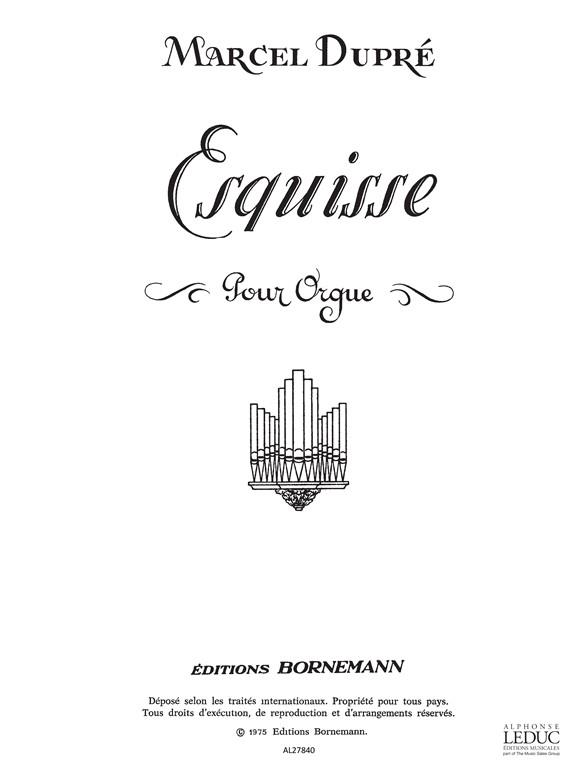 Esquisse op.41  pour orgue  
