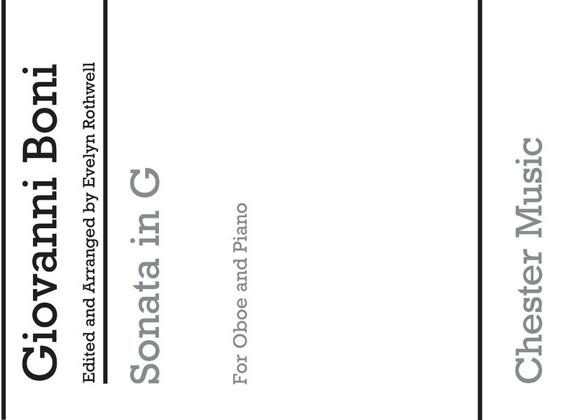 Sonata in g Major  for oboe and piano  