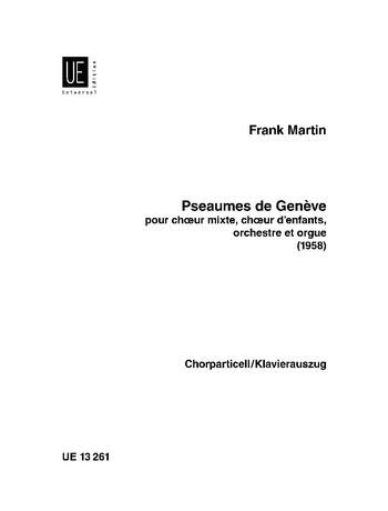PSEAUMES DE GENEVE FUER SATB-  CHOR, KINDERCHOR, ORCHESTER, ORGEL  KLAVIERAUSZUG
