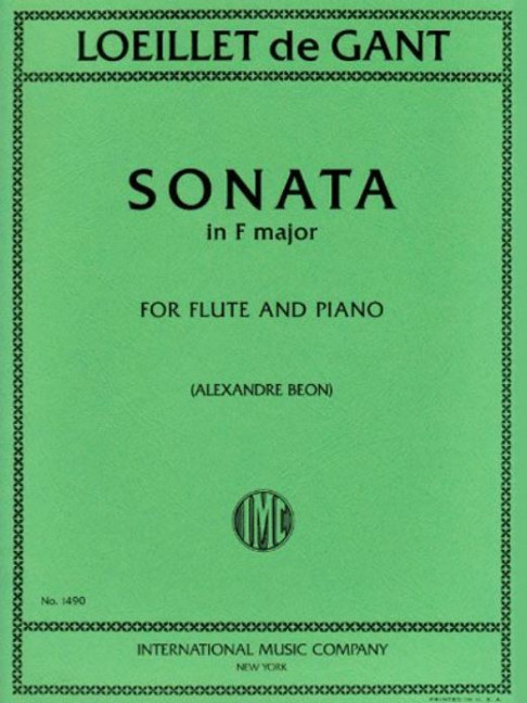 Sonata in F major&nbsp;&nbsp;for flute and piano&nbsp;&nbsp;BEON, ED.