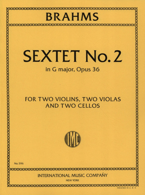 Sextet op..36,2 g minor&nbsp;&nbsp;for 2 violins, 2 violas, 2 cellos&nbsp;&nbsp;parts