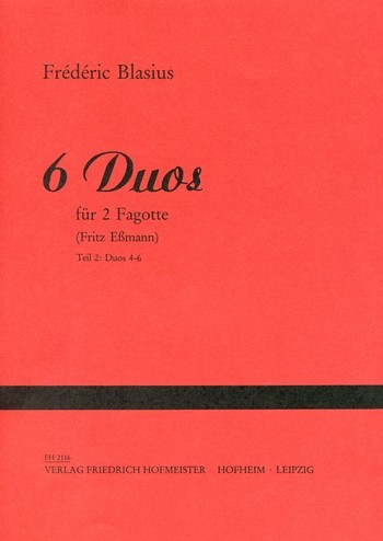 6 Duos Band 2 (Nr.4-6)  für 2 Fagotte  