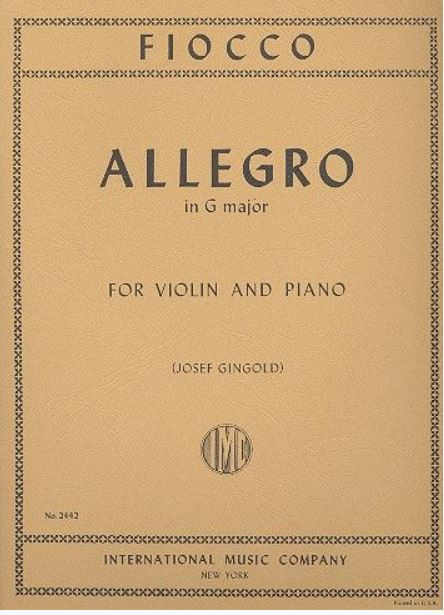 Allegro g major  for violin and piano  