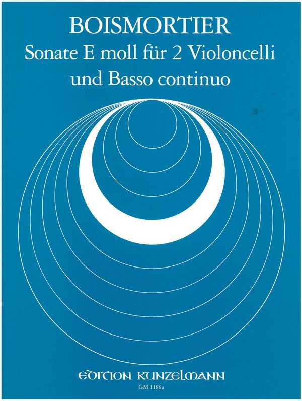 Sonate e-Moll  für 2 Violoncelli und Bc  