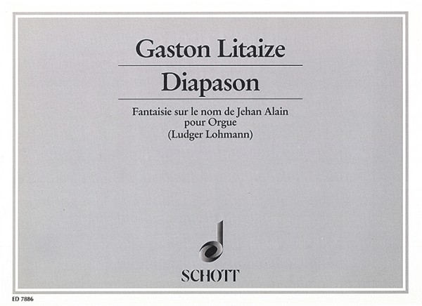 Diapason&nbsp;&nbsp;für Orgel&nbsp;&nbsp;