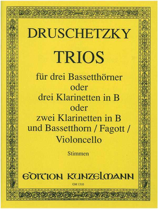 Trios  für 3 Bassetthörner (Klarinetten)  Stimmen