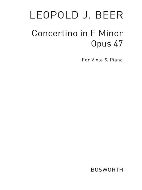 Concertino e minor op.47  for viola and piano  