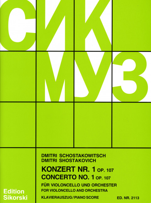 Konzert Nr.1 op.107  für Violoncello und Orchester  Klavierauszug 