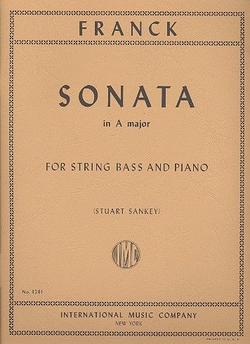 Sonata A major  for string bass and piano  