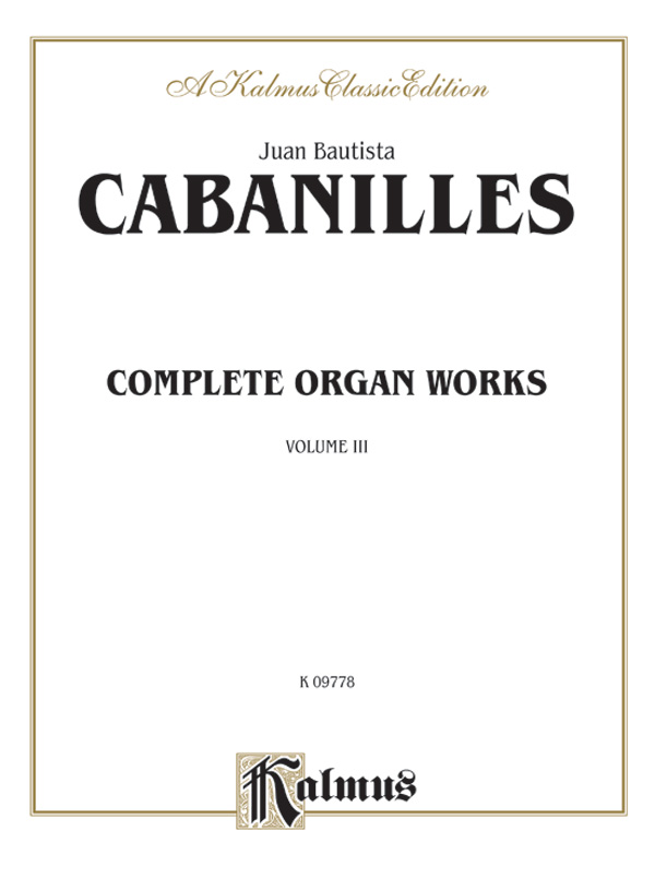 Complete Works vol.3  for organ  