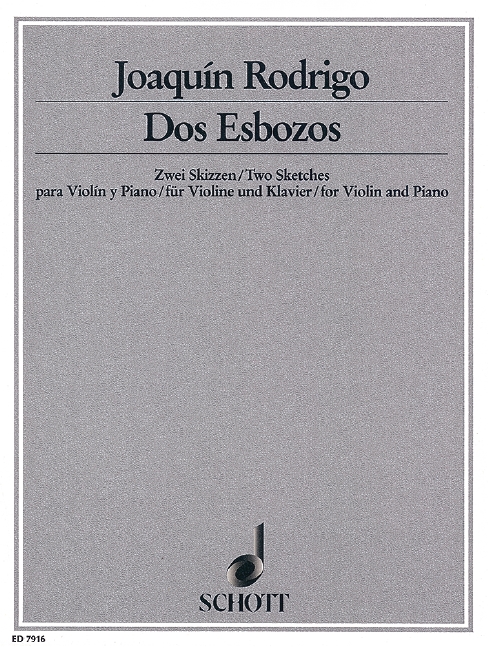 Dos Esbozos&nbsp;&nbsp;für Violine und Klavier&nbsp;&nbsp;