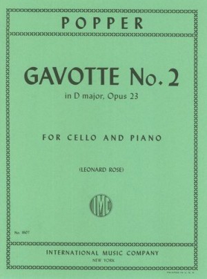 Gavotte op.23,2  for cello and piano  