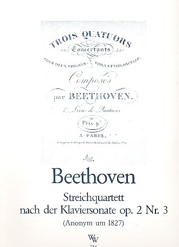 Streichquartett nach der Klaviersonate&nbsp;&nbsp;op.2,3&nbsp;&nbsp;Stimmen