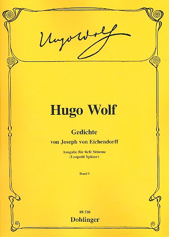 Gedichte von Joseph von Eichendorff&nbsp;&nbsp;Band 1 (Nr.1-99) für tiefe&nbsp;&nbsp;Singstimme und Klavier