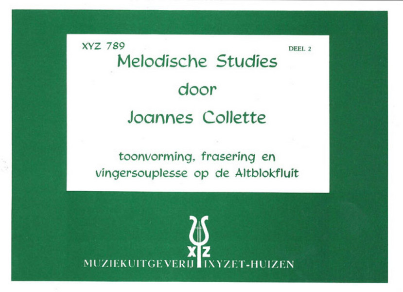 Melodic Studies vol.2&nbsp;&nbsp;toonvorming, fraserung en&nbsp;&nbsp;vingersouplesse voor altblokfluit